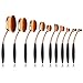 Cooling 10Pcs Professional Oval Toothbrush Design Make up Brushes Set Foundation Brushes Cream Contour Powder Blush Concealer Brush Makeup Cosmetics Tool Kit (Black+Gold)
