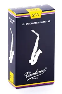 Vandoren SR2125 Alto Sax Traditional Reeds Strength 2.5; Box of 10