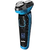 Electric Shaver for Men Waterproof Wet and Dry, Men's Electric Razor Cordless Rechargeable 3D Rotary Shaver Razors with Pop-up Trimmer, LCD Display & Travel Lock