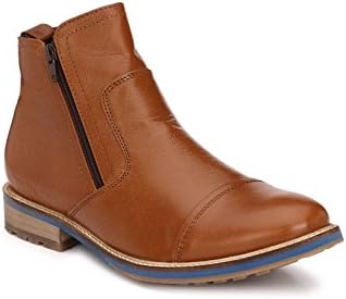 Men's Black Brown Leather Smart Formal Casual Chelsea Boots Shoes UK SIZE 7 8 9 10 11 (8, Tan)