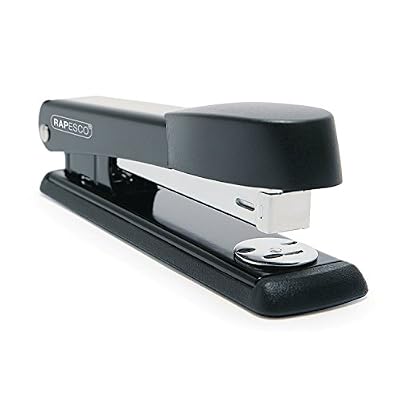 Rapesco Marlin Agrafeuse de Bureau 20 Feuilles Full Strip Métal et ABS + 105 Agrafes 26/6mm - Noire