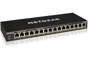 NETGEAR Switch de Red Gigabit Ethernet PoE de 16 Puertos GS316PP |no gestionado | 16x PoE+ Consumo 183W - Montaje en sobremesa o Pared