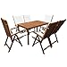 Produktbild Tidyard- Garten-Essgruppe 13-TLG.mit Kissen Tisch und Stuhl Set | Holztisch und Stuhl | Gartengruppe | Gartenmöbel Essgruppe 1 Tisch + 6 Klappstühle 6 x Kissen Akazie Massivholz