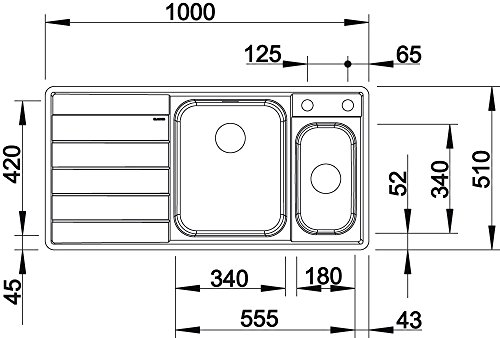 Blanco AXIS II 6 S-IF, Küchenspüle, Edelstahl Seidenglanz, Becken links, 1 Stück, 516530 - 3