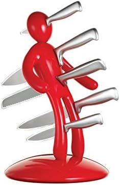 Magnet Voodoo Knife Blocks Holder Rack Shelf Stainless Steel Storage - Red