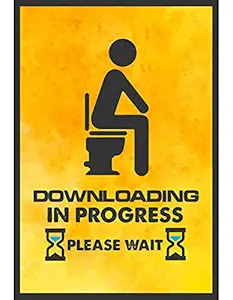 Craft Qila Downloading Funny Dialogue Poster for Girls and Boys Room Multicolor Size: 13 x 19 inch