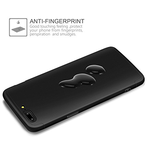 Funda OnePlus  5 Negro  ivencase Carcasa 3 en 1 Duro Tapa Anti-rasgu  os Mate PC Back Bumper Protector Anti-Scratch Integral Case Cover para OnePlus  5 5 5 