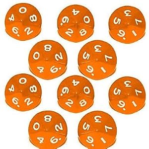 Febbya Dice D10,Polyhedral Dice Set 10 Pack for DND MTG RPG Dungeons and Dragons Dice Game Table Games Dice Acrylic