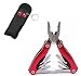 Produktbild 9 in 1 Multifunktional Edelstahl faltbar, Zange Outdoor Survival-Werkzeug für Haushalt Wandern Jagd Camping Notfall Gear [Sword Multitool Pro] – Rot