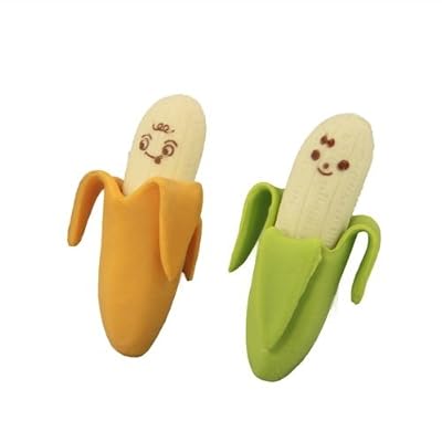 SODIAL(R) SODIAL (R)2 x Gommes pour crayon en forme de banana scolaire bureau