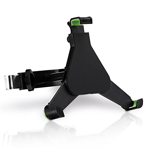 deleyCON HQ Universal Tablet Auto/KFZ Halterung für die Kopfstütze - von 7 bis 8,5 Zoll (nicht kleiner als 192mm Höhe) - Winkel verstellbar für iPad / Galaxy Tab usw - mit & ohne Case nutzbar Schwarz