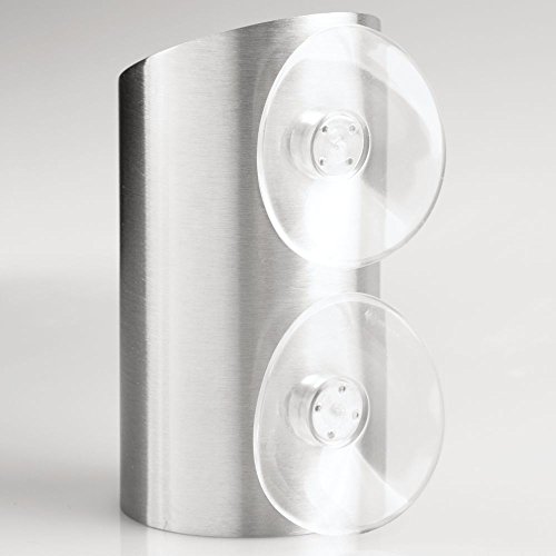 InterDesign 41970EU Forma Zahnbürsten und Rasierapparat-Halter aus gebürstetem Edelstahl - 5