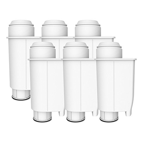 AquaCrest AQK-02 Compatible Coffee Machine Water Filter Replacement for Brita Intenza+ Including Various Models of Philips Saeco, Bosch, (6)