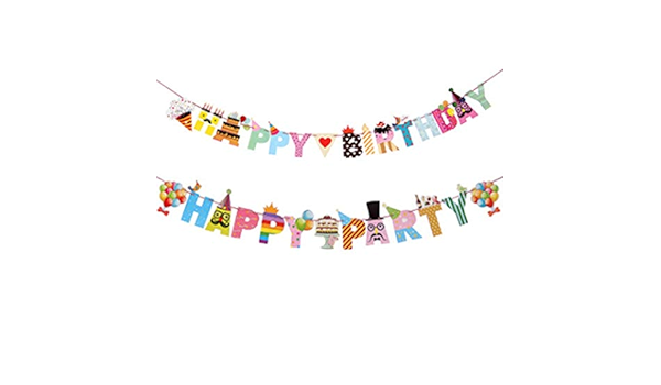 Eleusine Joyeux Anniversaire Lettres Dessin Anime Barbe Homme Motif Banderole Banniere Decoration De Fete 2 3 M Amazon Fr Cuisine Et Maison