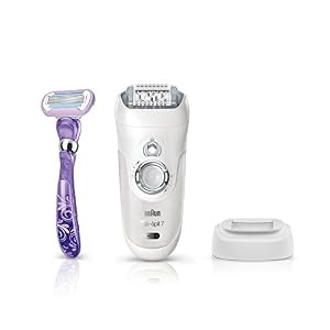 Braun Silk Epil 7 7-573 Women's Wet and Dry Cordless Epilator with 2 Attachments and Bonus Gillette Venus Swirl…