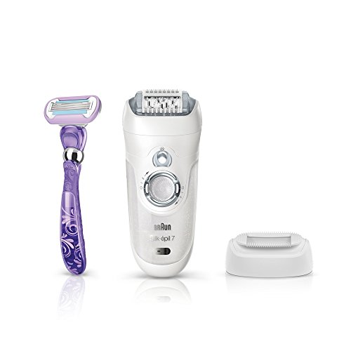 Braun Silk Epil 7 7-573 Women's Wet and Dry Cordless Epilator with 2 Attachments and Bonus Gillette Venus Swirl…
