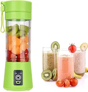 IGD Portable Electric USB Juice Maker | Rechargeable Bottle with 6 Blades Juicer Mixer | Juicer Bottle Blender Grinder Mixer : Green