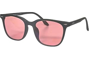 SHINU FL-41 migrän glasögon anti-skärm flimmer glasögon för män ros lins | Rosfärgade FL-41-linser; Lämplig för daglig användning inomhus och skärm; unisex ramstil anpassningsbar för män