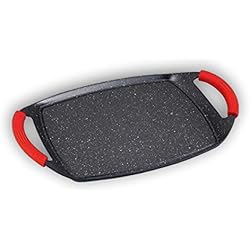 Mws RL-TG47M Plancha en pierre de lave 47 cm pour plaque à induction Anti-adhérente Ne raye pas MWS.
