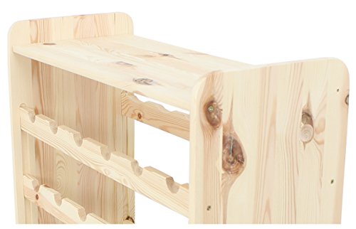 Weinregal Weinregal Holz Flaschenregal für 24 + Ablage Flaschen NEU!!! - 7