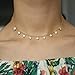 Produktbild Damen Halskette, Gold Blume Cz Drip Drop Charm Choker Cz Station Sexy Halskette Damen Schmuck Short Layer Halskette Für EIN Romantisches Jubiläum