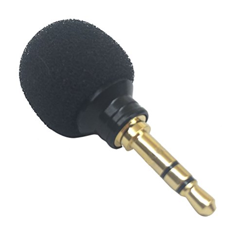 WINOMO Mini Microfono Stereo per PC Portatile iPhone Android Windows Smartphone Plug e Play (Nero)