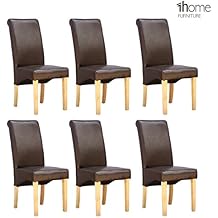 Amazonfr Chaise Cuir Marron Et Bois