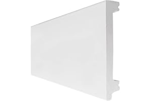 FLOORINTEX Nuevo Rodapié resistente a la Humedad (220x12x1,5cm) Rodapié Blanco de Poliestireno, Zócalo Canto Recto, Rodapié Pintable, Combinable con puertas Laca
