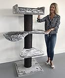 Liegeplatz oben B60xT42xH15cm mit 5 cm dick Kissen herausnehmbar und waschbar. Die 2 Liegeplätze in der Mitte sind 55x55 und nach eigenen Wunsch drehbar