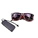 Produktbild Dearbuy EL Wire Drahtbrille Leuchten Brille Party Club LED Fluter Leucht Sonnenbrille Eyeglasses Partybrille mit Batterie Box (rot)