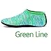 Produktbild Herren Damen Wasserschuhe Badeschuhe Aqua Beach Schuhe Seaside Sneaker Socken grün L