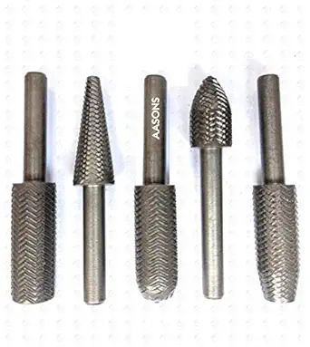 AASONS High Speed Metal File Burr Drill Bit Set Metal Working Rasps 1/4