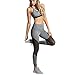 Produktbild Binggong Damen Hosen Frauen Sport Yoga Leggings lange Nähte Fitnesshose Strech Yoga Sporthose Pants (M, Grau)