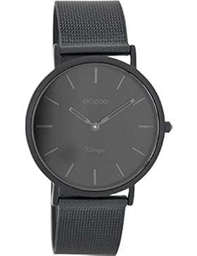 Oozoo Vintage Ultra Slim Metallband 36 MM Dunkelgrau/Schwarz C7731