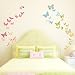 Decowall, DW-1408, Colorful Patterned Butterflies Wall Stickers