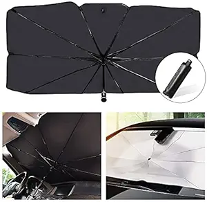 Zinley Car Windshield Sun Shade UV Rays and Heat Sun Visor Protector Foldable Reflector Windshields Umbrella