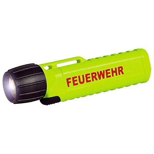 UK Lights Helmlampe 4AA ES Xenon, Frontschalter, mit Aufdruck, Feuerwehr, neongelb 14180F