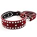 Produktbild BDSM Leder Diamond Collar Fetisch erotische Bondage abnehmbare Lederhalsband und abnehmbare Traktion Ketten Hundeleine Adult Bondage Toy,red