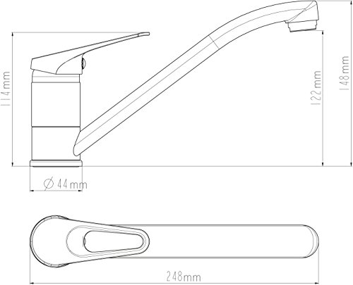 EISL NI182SCR Spültisch Einhebelmischer Speed, verchromt - 2