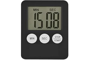 Triamisu Timer Digitale a LED - Timer da Cucina Digitale a LED per Cucina Digitale a casa Promemoria Conto alla rovescia - Nero