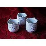 Teelicht, Windlicht, Porzellan-B