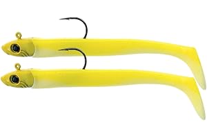 Lazy Lures Bomb Squad Lures (20g/12cm) - 2 Saltwater Lures Per Pack Durable Soft Plastic Paddle Tailed Lures With A Lead Jig Head, Realistic Eyes And Sharp Hook. Perfect For Sea Fishing