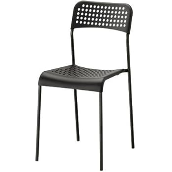IKEA Stapelstuhl "ADDE" Stuhl aus Kunststoff mit Stahlgestell