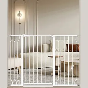 Extra Tall Pressure Mounted Baby Gate - Walk-Thru Baby Gate for Toddler and Pet Gate - Dog Gate for The House Doorways and Stairways 48.1-52.7 Inch