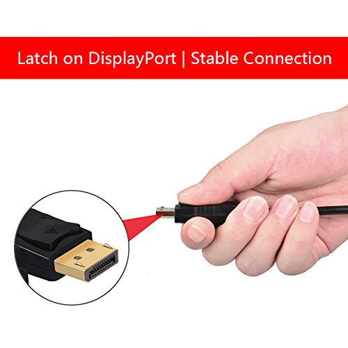 ELUTENG DP HDMI Adapter 1.8m DisplayPort auf HDMI Kabel 1080P Full HD DisplayPort to HDMI Cable 3D HDCP Stecker an Stecker DP HDTV Konverter für PC & MAC / Notebook - 7