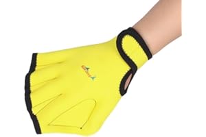 LONTG Aquatic Gloves Webbed Swimming Gloves Hand Paddles Neoprene Diving Gloves With Wrist Strap For Aqua Fitness Water Resistance Training Sports Surfing Adults Women Men Children