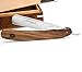 NEW Haryali Hand Assembled Classic Collection Straight Cut Throat Wooden Shaving Razor Wooden Black Badger Hair Shaving Brush Brown Leather Strop & DOVO Honing Paste.