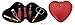 3 Swords - 5 Piece Manicure & Pedicure Case, made of high quality Croco Leather imitation, Color: red, Quality: Made in Solingen