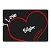 Produktbild Multifanshop Mousepad Modern I Love Bügler schwarz - Lustig Witzig Sprüche Party Computer Mauspad