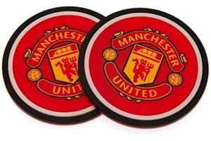 Manchester United F.C. Untersetzer-Set, offizielles Lizenzprodukt, 2 Stück